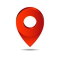 Map pin pointer icon location symbol