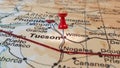 A Map Pin showing Tucson, Arizona Royalty Free Stock Photo