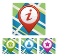 Map pin style modern icon, pointer minimal vector symbol, marker sign. Royalty Free Stock Photo