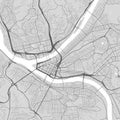 Map of Pittsburgh city, Pennsylvania, United States. Urban black and white poster. Road map with metropolitan city area view