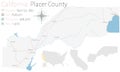 Map of Placer County in California