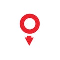 map point location pin vector icon for mapping and satellite allocation Royalty Free Stock Photo