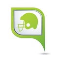 Map pointer with American football icon Royalty Free Stock Photo