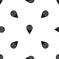 Map pointer with book pattern seamless black Royalty Free Stock Photo