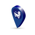 Map pointer car petrol station vector icon. Royalty Free Stock Photo