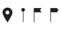 Map pointer collection. Map pin vector flat set Royalty Free Stock Photo
