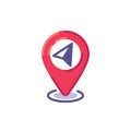 Map pointer cursor flat icon Royalty Free Stock Photo