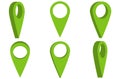 Map pointer 3d pin. Map pointer vector illustration. Location symbols. Web location point, pointer 3d arrow mark. Vector Royalty Free Stock Photo