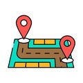 map pointer delivery icon color illustration