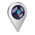 Map pointer with flag of Guam, 3D rendering Royalty Free Stock Photo