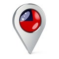 Map pointer with flag of Samoa, 3D rendering Royalty Free Stock Photo