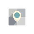 Map pointer flat style vector icon. Map marker illustration.