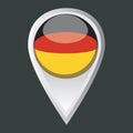 map pointer with germany flag. Vector illustration decorative design