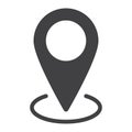 Map pointer glyph icon, web and mobile