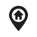 Map pointer house icon