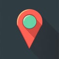 Map pointer icon. Flat design style. Vector illustration. Eps 1 Royalty Free Stock Photo