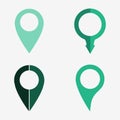 Map pointer icon. Gray background. Vector illustration. Royalty Free Stock Photo