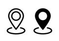 Map pointer icon. Line style. Flat style - stock vector