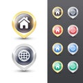 Map pointer icons. Location markers Royalty Free Stock Photo