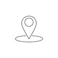 Map pointer line icon, outline vector logo Royalty Free Stock Photo