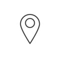 Map pointer line icon