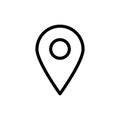Map pointer, linear icon. One of a set of linear web icons Royalty Free Stock Photo