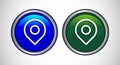 Map Pointer Location Icon Button Set Design Illustration Royalty Free Stock Photo