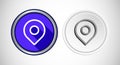 Map Pointer Location Icon Button Set Design Illustration Royalty Free Stock Photo