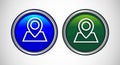 Map Pointer Location Icon Button Set Design Illustration Royalty Free Stock Photo