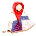 Map pointer on the map of Finland, 3D rendering Royalty Free Stock Photo