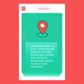 Map pointer mobile vertical banner design design. Vector