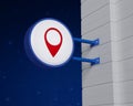 Map pointer navigation concept, 3D rendering