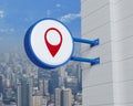 Map pointer navigation concept, 3D rendering