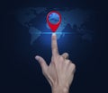 Map pointer navigation concept, Elements of this image furnished by NASA Royalty Free Stock Photo