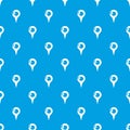 Map pointer pattern vector seamless blue Royalty Free Stock Photo