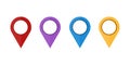 Map pointer .Set of .colored map pin . Map pointer icons , isolated on white background. Vector illustration Royalty Free Stock Photo