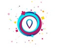 Map pointer sign icon. Marker symbol. Royalty Free Stock Photo