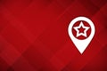 Map pointer star icon modern layout design abstract red background illustration