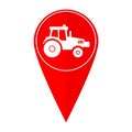 Map pointer tractor Royalty Free Stock Photo