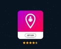 Map pointer user sign icon. Marker symbol. Vector Royalty Free Stock Photo
