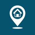 Map pointer vector icon, Home location illustration icon, marker icon, gps Royalty Free Stock Photo