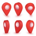 Map pointer vector illustration. Location symbols. Vector arrow mark pin. Royalty Free Stock Photo