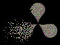 Light Dissipated Dot Halftone Map Pointers Icon