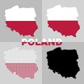 Poland vector map Royalty Free Stock Photo