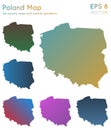Map of Poland with beautiful gradients.