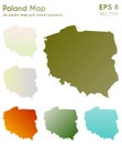 Map of Poland with beautiful gradients.