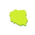 Map of Poland. National symbol of state. Eastern european