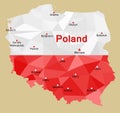 Map of Poland Royalty Free Stock Photo