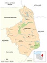 Map of the Polish Podlaskie Voivodeship Royalty Free Stock Photo