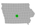 Map of Polk in Iowa